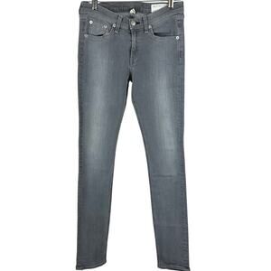 Rag & Bone The Skinny Jeans Buxton Grey Women's Size 28 New With Tags